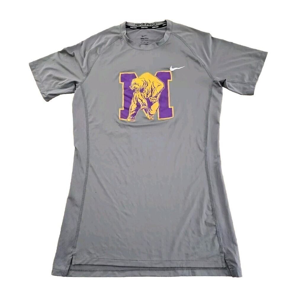 NIKE DH4800 Mens Pro Short Sleeve Fitted T-Shirt Mile College Football Bears 2XL